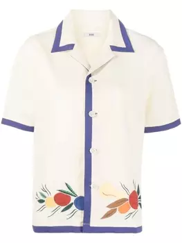 BODE льняная рубашка с аппликацией, нейтральный цвет