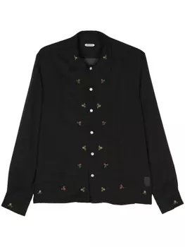 BODE полупрозрачная рубашка Beaded Framboise, черный