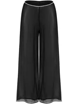 BODE прозрачные шелковые брюки Juana, черный
