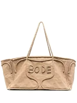 BODE rope-detail oversized tote bag, нейтральный цвет