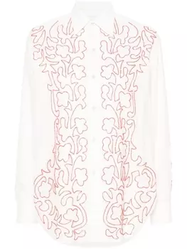 BODE рубашка Beaded Crossvine, белый