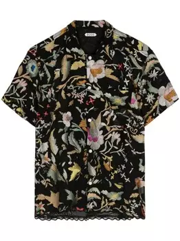 BODE рубашка Heirloom с цветочным принтом, черный