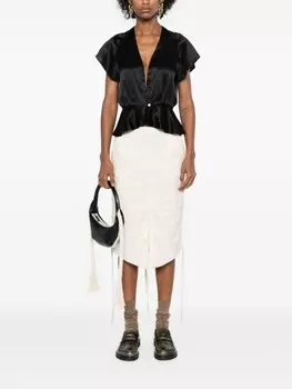 BODE шелковая блузка Фрейя, черный