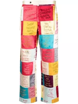 BODE широкие брюки в технике пэчворк, белый