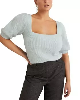 Boden Square Neck Пушистый джемпер из мохера и шерсти, цвет multi