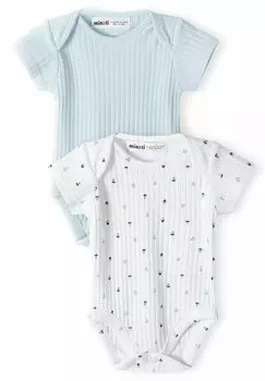 Боди 2 PACK MINOTI, цвет light/blue/white