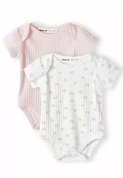 Боди 2 PACK MINOTI, цвет pink white