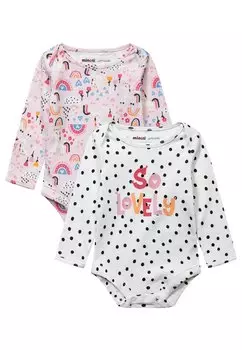 Боди 2 PACK SET MINOTI, цвет pink white