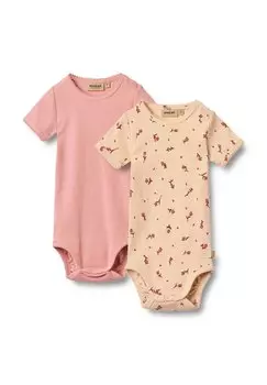 Боди 2 PACK Wheat, фуксия