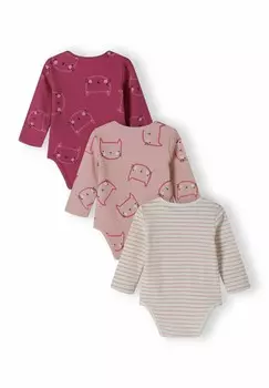 Боди 3 PACK LONG SLEEVE MINOTI, светло-розовый