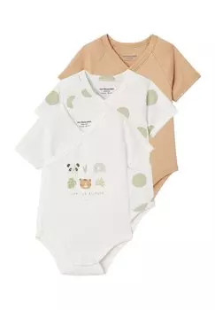 Боди 3ER-PACK Vertbaudet, цвет pack pfirsich pandafreunde