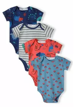 Боди 4 PACK MINOTI, цвет navy blue red