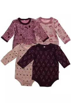 Боди 4-PACK UNISEX Pippi Made With Love, цвет lilac