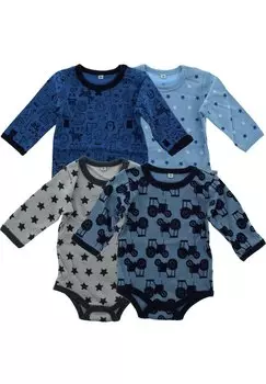 Боди 4-PACK UNISEX Pippi Made With Love, цвет blue