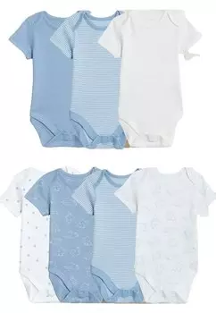 Боди 7 PACK PRINTED ONE PIECE SUIT Marks & Spencer, цвет blue mix