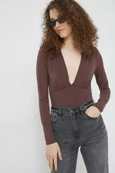 Боди Abercrombie & Fitch, коричневый