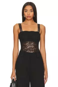 Боди ALLSAINTS Charlie Lace, черный