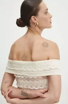 Боди Answear Lab, бежевый