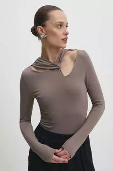 Боди Answear Lab, коричневый