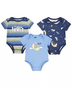 Боди Baby Boys Sleeping Under The Stars, упаковка из 3 шт. Levi's, мультиколор