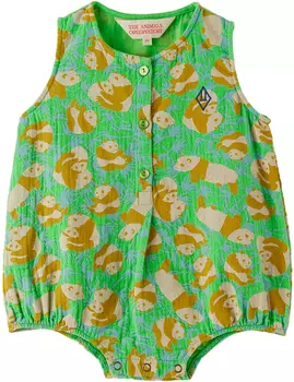 Боди Baby Green Flowers Butterfly The Animals Observatory