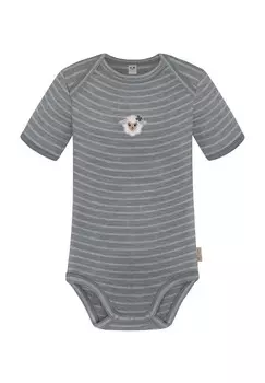 Боди Baby Merino с короткими рукавами «Тауранга» Normani, цвет Grau Gestreift