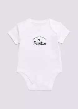 Боди Baby White Auntie Announcement (для новорожденных, 3 мес.), белый