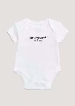 Боди Baby White Comingскоро (для новорожденных-3 мес.), белый