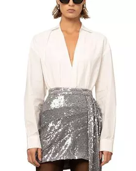 Боди Bao с глубоким вырезом NONCHALANT LABEL, белый