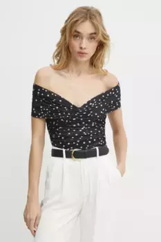 Боди Bardot, черный