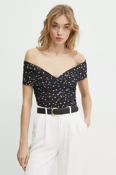 Боди Bardot, черный