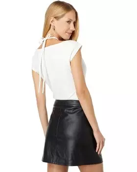 Боди BCBGMAXAZRIA Nylon/Spandex Jersey Bodysuit, белый