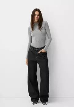 Боди Bershka, серебристый