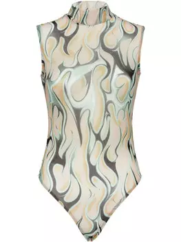 Боди без рукавов Philipp Plein Flame, нейтральный