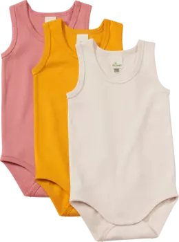 Боди без рукавов розовый+жёлтый+бежевый размер. 98/104 ALANA