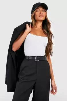 Боди без рукавов с квадратным вырезом recyled rib Boohoo, серый