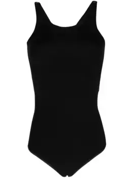 Боди без рукавов с U-образным вырезом Alaa, черный