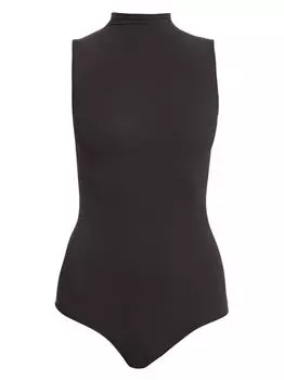 Боди без рукавов с воротником под горло Commando, черный