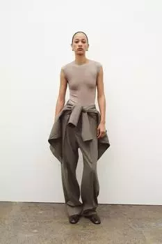 Боди без рукавов ZARA, цвет Mink