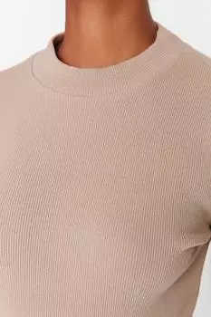 Боди - Бежевый - Облегающий крой Trendyol, бежевый