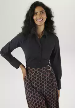 Боди-блузка Aniston SELECTED, выполненная из суперкомфортного качества и стрейч - НОВАЯ КОЛЛЕКЦИЯ, черный