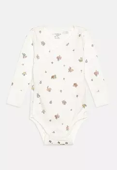 Боди BODY WRAP FLOWER NEWBORN Lindex, цвет light dusty white