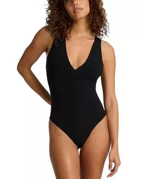 Боди Butter Luxe с глубоким вырезом Commando, черный