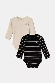 Боди Calvin Klein Jeans неоанто, 2 пары, бежевый