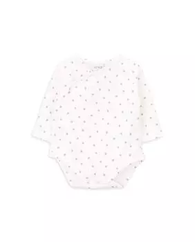 Боди через плечо с принтом для мальчика KNOT, белый