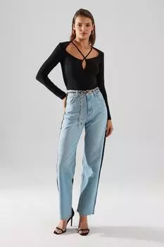 Боди - Черный - Классический крой Trendyol, черный