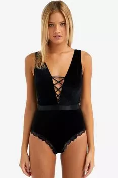 Боди - Черный - Приталенный Ayyldz