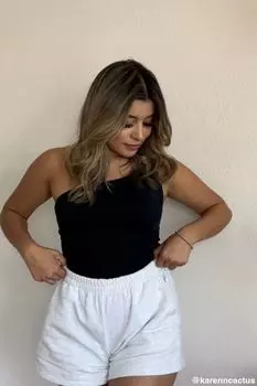 Боди Contour на одно плечо Forever 21, черный