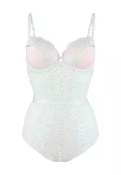 Боди Curvy Capsule No2, кружево, декоративная лента, для женщин LASCANA, цвет Mint Blush