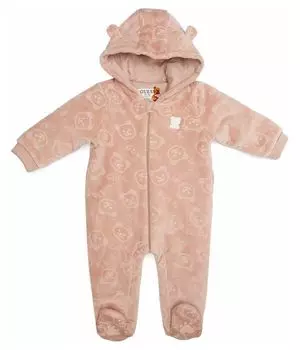 Боди детское Guess велюровое с ушками, серый